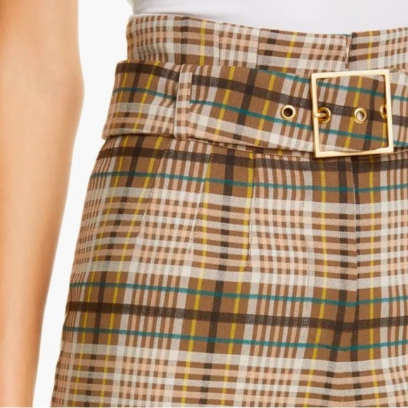 Jonathan Simkhai Belted Plaid Trouser Pants‎ Wool
Blend Ochre 6 - Picture 4 of 11